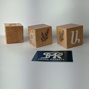 Cubes d'apprentissage en bois naturel, style Montessori, blocs éducatifs pour bébés, tout-petits, salle de jeux et crèche - Product Image 1
