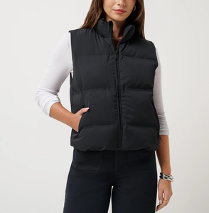 Chaleco Acolchado Cortavientos para Mujer, Chaleco de Plumón sin Mangas con Capucha, Chaleco Acolchado para Mujer, Venta al por Mayor Directa de Fábrica OEM, Logotipo Personalizado - Product Image 4