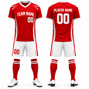 Factory Direct Personalized Custom Unisex Short Plus Size Soccer Wear Sublimated Print Soccer Jersey Set Football Team Training - Product Image 1