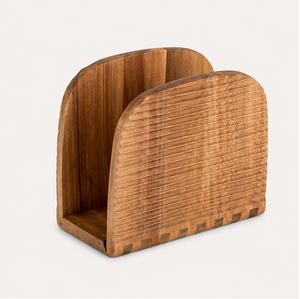 Eco-Friendly Handcrafted Wood Napkin Holder Modern <b>Minimalist</b> Vertical Tissue Stand Free Standing Dining <b>Table</b> Restaurant Hotels - Product Image 5