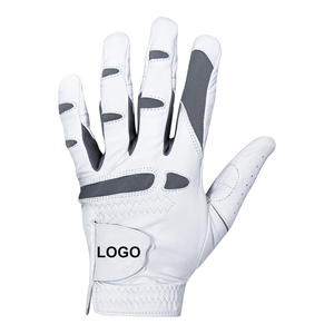 Gant de golf en cuir véritable blanc, main droite, antidérapant, fermeture auto-agrippante, gant de sport unisexe - Product Image 1