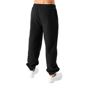 Pantalon de jogging noir oversize pour homme en molleton doux, coupe décontractée, pour entraînement, gym, sport et tenue décontractée - Product Image 2