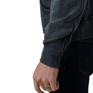 เสื้อฮู้ดดี้ฮิปฮอปสไตล์วินเทจทรงโอเวอร์ไซส์ ผ้าฟลีซคอตตอน 100% ซับในกันลม ซิปหน้า สีพื้น สำหรับฤดูหนาว - Product Image 6