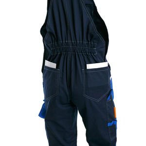 ชุดเอี๊ยมทำงานสีน้ำตาลเข้มแบบยูนิเซ็กซ์ ผ้าฝ้าย 100% พร้อมการพิมพ์ UV ตรวจจับรอยขีดข่วน ทนทานต่อการเสียดสี เหมาะสำหรับงานหนัก - Product Image 4