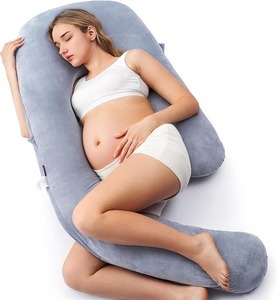 Oreiller de grossesse pour dormir sur le côté avec housse rafraîchissante, oreiller de soutien pour la maternité - Product Image 1