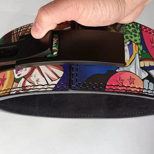 High Quality Unisex Breathable Cowhide Gym <b>Belts</b> Custom Logo Body Building Lever <b>Weight</b> Lifting <b>Belt</b> for Men Fitness Safety - Product Image 4