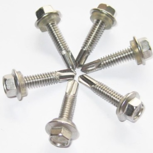 Vis autoperceuses en acier à finition zinguée à tête bombée avec entraînement hexagonal pour projets de construction - Product Image 1