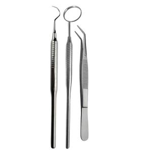 Kit d'hygiène dentaire manuel professionnel en acier inoxydable, détartreur, gratte-plaque, miroir buccal, nettoyage buccal réutilisable - Product Image 4