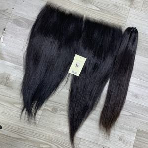Extensiones de Cabello Humano Vietnamita de Alta Calidad con Nudos Pequeños, Paquetes de Cabello y Cierre de Encaje HD - Product Image 5