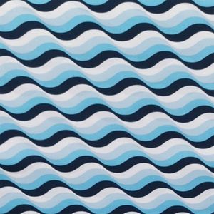 Sedia Sdraio da Spiaggia Oversize con Zaino in Tessuto Blu Ondulato - Product Image 6