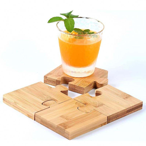 Best Design <b>Puzzle</b> Coaster Mango Wood Jigsaw Tea Cup coaster with Wholesale Price For Office Desk & Tabletop Accessory - Product Image 1