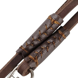 Luxury Protective German Shepherd Walking <b>Training</b> High Quality Leather Made Leash New Fashion Solid Pattern Leather Dog Leash - Product Image 6