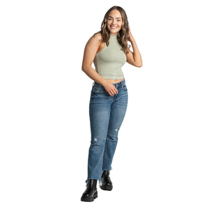2026 Womens Olive Green Ribbed <b>Crop</b> Tank <b>Top</b> Slim Fit Casual Vest for Summer Street Style and Daily Wear - Product Image 6