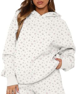 Premium Casual Hoodie Heavyweight Cotton Blend Sweatshirt OEM Women's Trendy Oversized Hoodie - Product Image 4