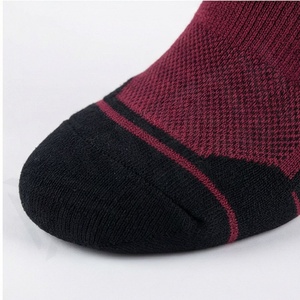 Athletic <b>Socks</b> Ankle Length Burgundy Black Toe Breathable Polyester Spandex <b>Running</b> Sports <b>Socks</b> for Adults Summer Use - Product Image 6