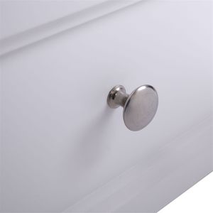 2 pz. Comodini a due livelli stile country bianchi YJ di grandi dimensioni, in legno massello e acciaio, assemblati, per camera da letto e appartamento - Product Image 5