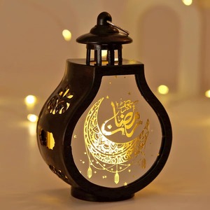 Metal Ramadan Lantern With Arabic Calligraphy And Mosque Design <b>Battery</b> <b>Operated</b> Indoor Decoration Medium Size - Product Image 6