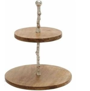 Soporte de Madera Esmaltada de 2 Niveles Personalizado para Tartas, Frutas y Postres - Utensilio de Mesa Único - Product Image 4