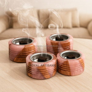 Romantisme Arabe Croissant De Lune Résine Et Bois Brûleur D'encens Bukhoor Eid Ramadan Brûleur D'encens Dubaï - Product Image 3