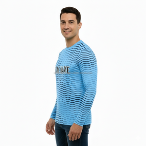 เสื้อยืดแขนยาวทรงปกติสำหรับผู้ชาย ปี 2025 ผ้าฝ้ายระบายอากาศ สีพื้น เรียบง่าย น้ำหนัก 220 กรัม สไตล์ลำลอง สำหรับฤดูใบไม้ร่วงและฤดูหนาว - Product Image 6