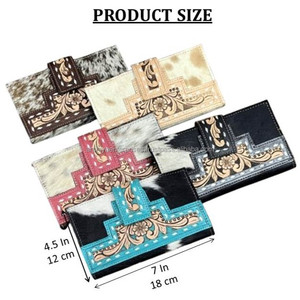 Cartera de Cuero Floral Hecha a Mano 2026, Venta Directa de Fábrica, para Mujer, Cuero Genuino de Vaca, Tarjetero RFID, Bolso Tipo Clutch - Product Image 2
