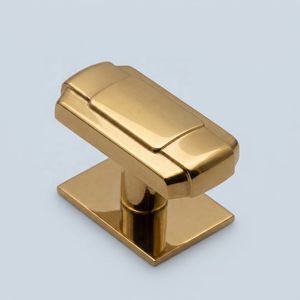Creative <b>Metal</b> Luxury Brass T-Shaped Cabinet Knob Square Base Satin Nickel Finished Modern Design Durable Furniture <b>Handle</b> - Product Image 4