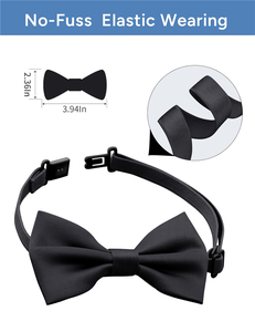Ensemble cravate ajustable à fermeture éclair et pochette de costume blanche pour garçons, accessoires de tenue de cérémonie et uniforme scolaire - Product Image 3