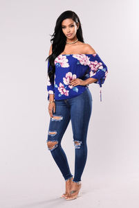 2022 Factory Wholesale Temperament Fashion <b>Stretch</b> Shredded Hollow Pocket Slit Mid Waist Breathable Eco-Friendly <b>Denim</b> - Product Image 3