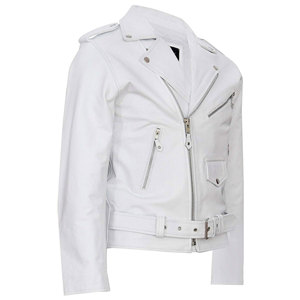 Chaqueta de cuero genuino para hombre, estilo piloto, con cuello de piel, abrigo de invierno de cuero auténtico, cierre de cremallera y detalle de cinturón. - Product Image 2