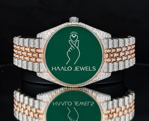 Nouvelle Arrivée Montre-Bracelet Automatique de Luxe Élégante en Moissanite et Diamant, Style Hip-Hop Antique en Acier Inoxydable, Disponible à la Vente - Product Image 1