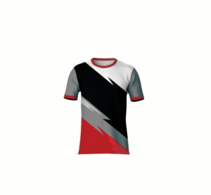 เสื้อกีฬาแขนสั้นคอโอแบบซับลิเมชั่นพร้อมโลโก้แบบกำหนดเอง - Product Image 1