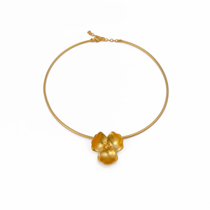 Collier pendentif fleur mignon pour femme plaqué or 18 carats, alliage de cuivre, hypoallergénique, bijoux en gros - Product Image 6