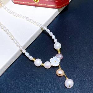 Collar de Perlas de Agua Dulce de 5-6 mm, Joyería de Moda para el Verano, Venta al por Mayor - Product Image 3