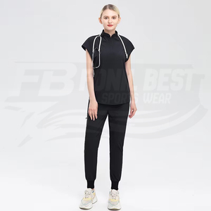 Conjunto de Uniforme Médico Azul Marino para Mujer, Algodón y Poliéster, Tejido de Punto, Incluye Pantalones, Diseño Personalizado - Product Image 6