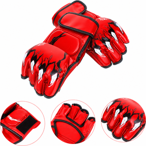 Guantes de MMA de Cuero de Alta Calidad con Logotipo Personalizado, Superventas, Largos hasta la Muñeca, Transpirables, con Correa Ajustable para la Muñeca - Product Image 3