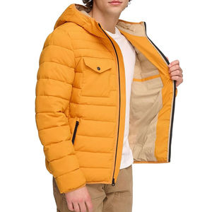 Men's Premium Winter Puffer Coat <b>Waterproof</b> Windproof Hooded Stand Collar <b>Warm</b> Quilted <b>Jacket</b> Front Logo Private Label Wholesale - Product Image 6