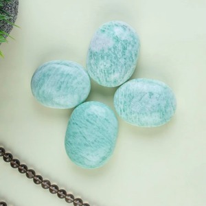 Oval Polished Jade <b>Stone</b> Natural 45x55mm Carved Gemstone Meditation Gift Home Decor Folk <b>Art</b> Mascot Crystal - Product Image 2