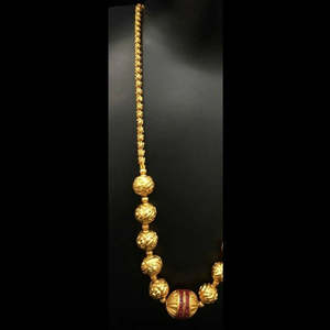 18K Gold Plated Brass Ball Pendant Necklace with Zircon and Imitation Pearl Accents for Women's Wedding - Product Image 2
