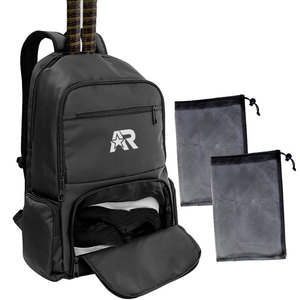 Sac à dos de padel à structure simple avec fermeture éclair, pour le rangement - Product Image 1