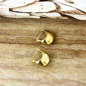 Pendientes de Aro Boho con Diseño Único en Forma de Lágrima, Minimalistas, de Latón, Chapados en Oro de 18K, Gruesos y Delicados, para Mujer, Venta al por Mayor, OEM, ODM - Product Image 5