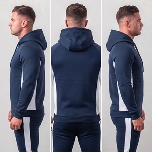 Sudadera con capucha para hombre, de color sólido, informal, de manga larga, con bolsillo canguro. - Product Image 6