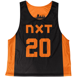 Custom Heavyweight 200gsm Birdseye <b>Mesh</b> Reversible Lacrosse Pinnies Men Custom Sublimated Breathable Team Practice Jerseys - Product Image 3