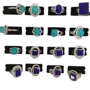 100% naturale <span class=keywords><strong>lapislazzuli</strong></span> 925 <span class=keywords><strong>anello</strong></span> in argento Sterling rendere all'ingrosso - Product Image 2