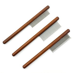 Peine profesional de acero inoxidable para peluquería canina y felina, peine de cola de rata con dientes de aguja para separar el pelo, peine para recortar el pelo de perros y gatos. - Product Image 1