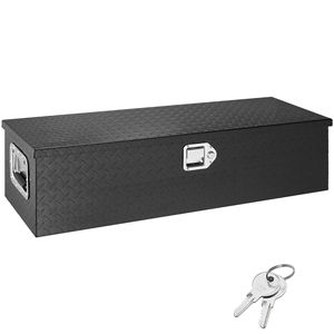 Heavy-Duty Aluminum Truck Bed <b>Tool</b> <b>Box</b> with Diamond Plate Side Handle Lock Keys <b>Storage</b> Chest <b>Box</b> with Organ Feature - Product Image 1