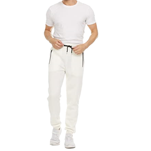 New Custom Logo <b>Mens</b> Casual Mid Fleece <b>Jogger</b> Track Pants Active Outdoor Slim Fit Sports <b>Polyester</b> Cotton Drawstring - Product Image 4