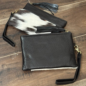 Vrais cheveux sur pochette en cuir de vachette femmes en cuir véritable fermeture éclair courte antivol bohème bracelet sac à main sacs à main pour femmes - Product Image 5