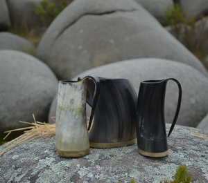 High Quality Buffalo Horn <b>Mug</b> Food Safe Luxury Buffalo Beer Horn <b>Mug</b> Customized Logo Black color Horn <b>Mug</b> - Product Image 1