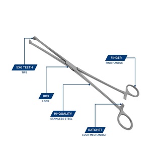 Pinzas de Allis de Alta Calidad de Acero Inoxidable para Tejidos Elásticos e Intestinales - Product Image 2