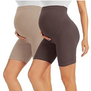 Pantalones Cortos de Yoga de Maternidad con Soporte Abdominal, Sin Costuras, de Cintura Alta, Elásticos y Ligeros, con Logotipo Personalizado, Venta Caliente, MOQ Bajo - Product Image 1